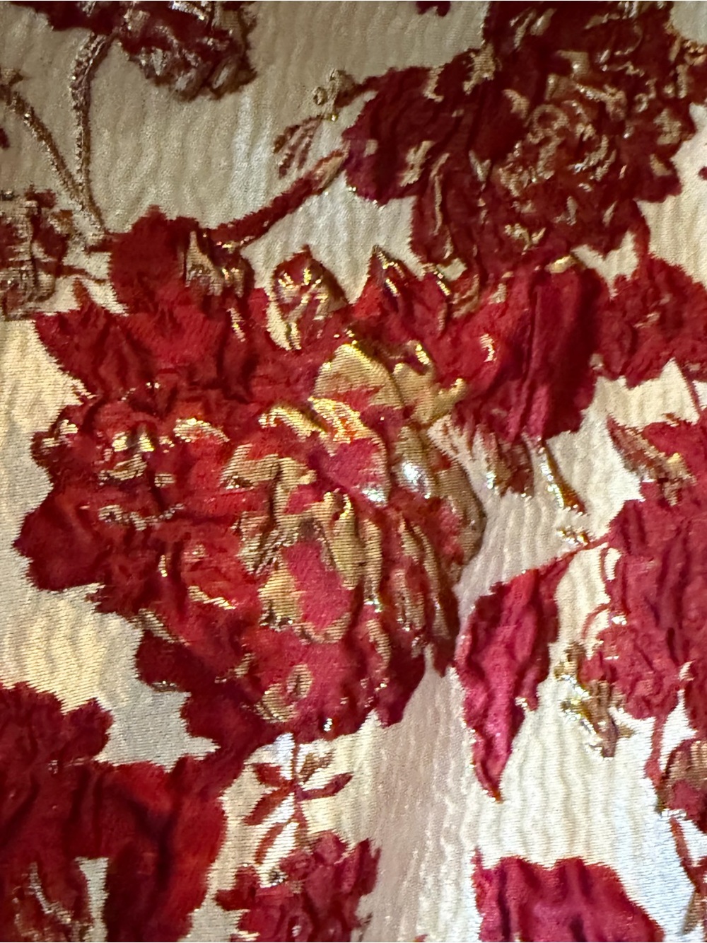 Red Floral Strapless Party Dress with Feather Trim NWT - Picture 10 of 10